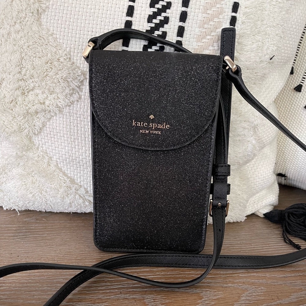 Kate Spade glitter phone crossbody